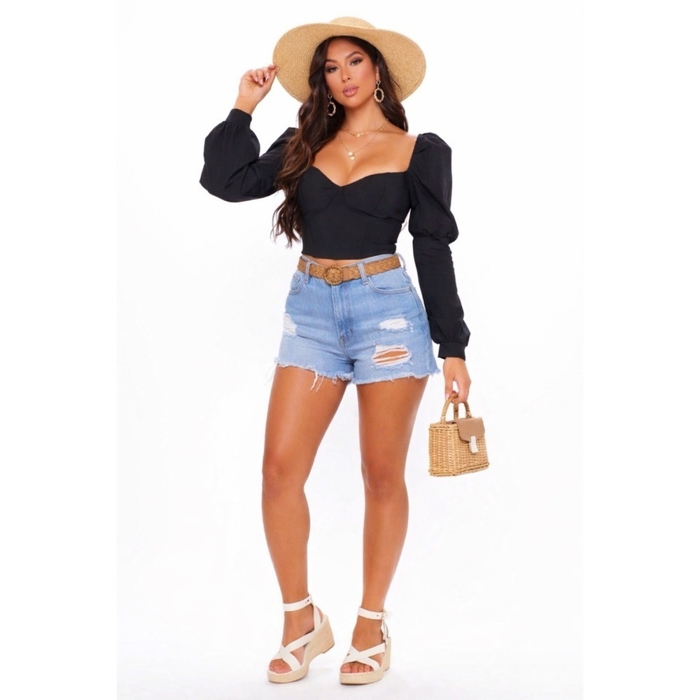FASHION NOVA Black Corset Top